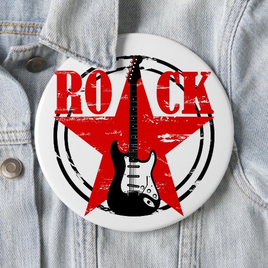 Grunge rock ronde button 6,0 cm (In situ)