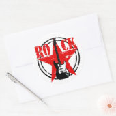 Grunge rock ronde sticker (Envelop)