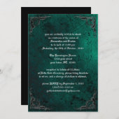 Grunge Roos Damask Gothic Invitation Kaart (Voorkant / Achterkant)
