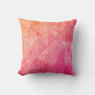 Grunge roze oranje aquarel aangepaste naam tekst kussen