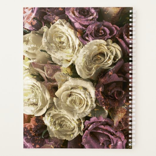 Grunge, rozen, foto planner (Achterkant)