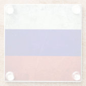 Grunge Russische vlag Glazen Onderzetter (Achterkant)