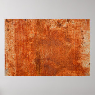 Grunge rusted metal texture. Roestcorrosie en o Poster