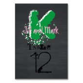 Grunge Rustic Chalkboard - Carte Table Script (Dos)