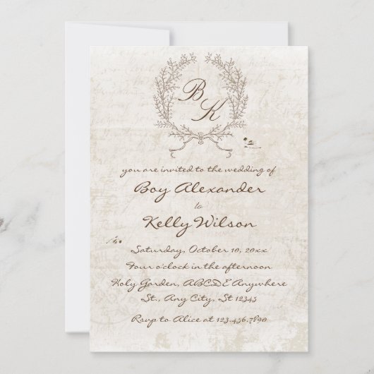 grunge rustiek oud papier kaart (Voorkant)