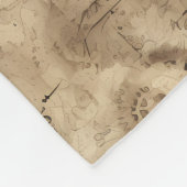 Grunge rustieke Steampunk klok (11) Fleece Deken (Hoek)