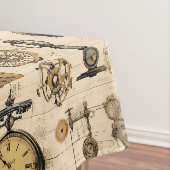 Grunge rustieke Steampunk klok (13) Tafelkleed (Voorbeeld)