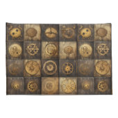 Grunge rustieke Steampunk klok (15) Kussensloop (Achterkant-Rechts)