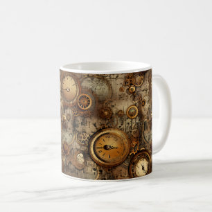 Grunge Rustieke Steampunk Klok (3) Koffiemok
