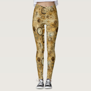 Grunge Rustieke Steampunk Klok (5) Leggings