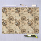 Grunge Rustieke Steampunk Klok (9) Tissuepapier (Craft)