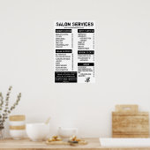 Grunge Salon Menu Poster (Keuken)