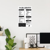 Grunge Salon Menu Poster (Thuiskantoor)
