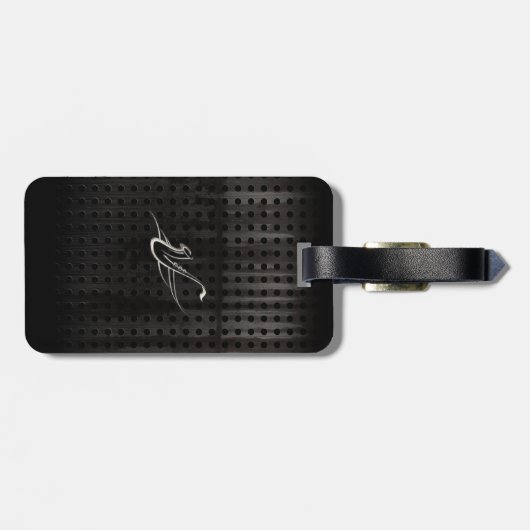 Grunge Saxofoon Bagagelabel (Achterkant horizontaal)