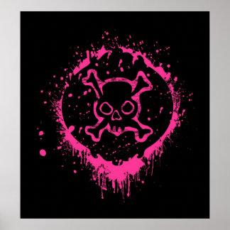 Grunge schedel poster