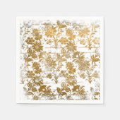 Grunge Script Gold Damask Pattern Servet (Voorkant)