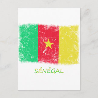 Grunge Senegal Flag Briefkaart