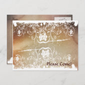 Grunge Shabby Chic uitnodiging (Voorkant / Achterkant)