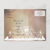 Grunge Shabby Chic uitnodiging (Achterkant)