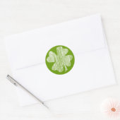 Grunge Shamrock Ronde Sticker (Envelop)