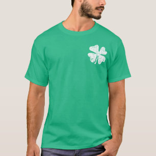 Grunge shamrock St Patricks Day t-shirt Groen sh