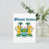 Grunge Sierra Leone wapenschild design Briefkaart (Staand voorkant)