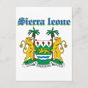 Grunge Sierra Leone wapenschild design Briefkaart