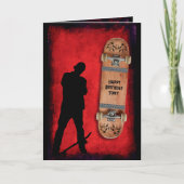 Grunge Skateboard Bonne carte d'anniversaire (Devant)