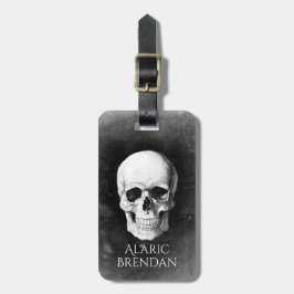 Grunge Skull Bagagelabel