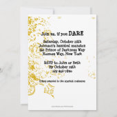 Grunge Skull Fright Night Invitation Kaart (Achterkant)