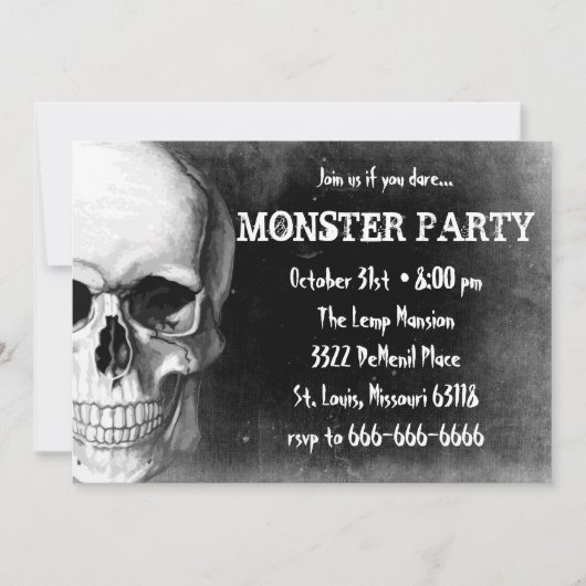 Grunge Skull Kaart (Voorkant)