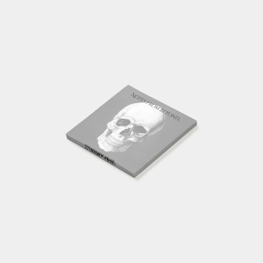 Grunge Skull Post-it® Notes (Schuin)