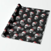 Grunge Skull Santa Cadeaupapier (Uitgerold)