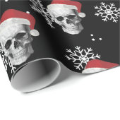 Grunge Skull Santa Cadeaupapier (Rol Hoek)