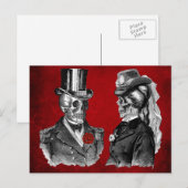 Grunge Skull Skeleton Couple Briefkaart (Voorkant / Achterkant)