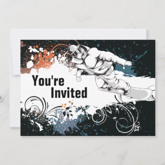 Grunge Snowboard Anniversaire Fête Invitation
