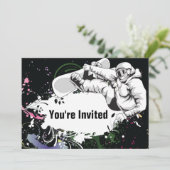 Grunge Snowboard Invitation d'anniversaire pour le (Debout devant)