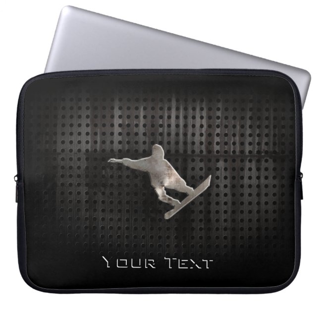 Grunge Snowboarding Laptop Sleeve (Voorkant)