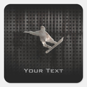Grunge Snowboarding Vierkante Sticker