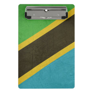 Grunge Sovereign State flag of Tanzania Mini Klembord