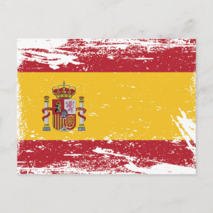 Grunge Spain Flag Briefkaart
