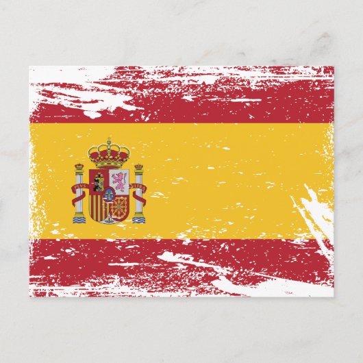 Grunge Spain Flag Briefkaart (Voorkant)