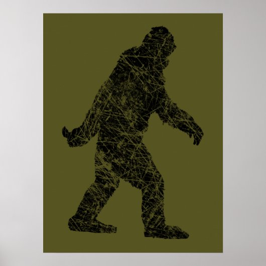 Grunge Squatchin Bigfoot Style Poster (Voorkant)