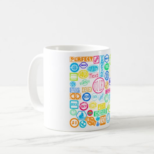Grunge Stamp Collection Mug (Devant gauche)