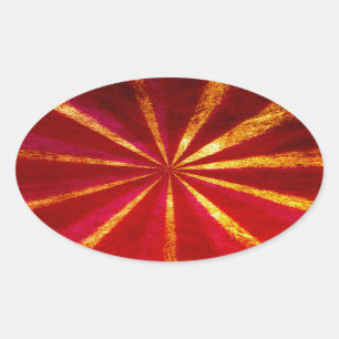 Grunge starburst ovale sticker