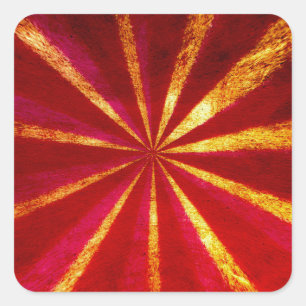 Grunge starburst vierkante sticker