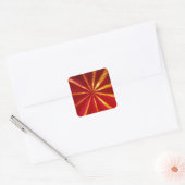 Grunge starburst vierkante sticker (Envelop)