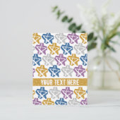 Grunge Stars carte postale personnalisée (Debout devant)