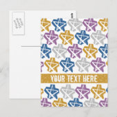 Grunge Stars carte postale personnalisée (Devant / Derrière)