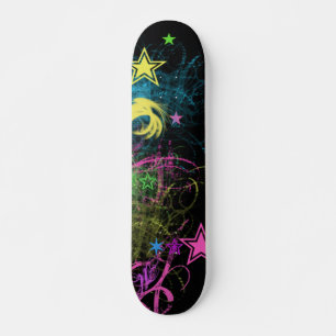 Grunge Stars Multicolored Skateboard